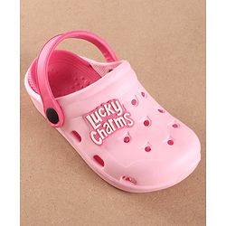 Pine Kids Clogs Text Patch - Light Pink Fuchsia
