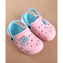 Pine Kids Clogs Text Patch - Light & Dark Pink
