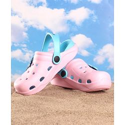 Pine Kids Clogs Text Patch - Light & Dark Pink