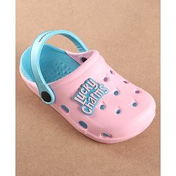 Pine Kids Clogs Text Patch - Light & Dark Pink