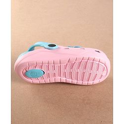 Pine Kids Clogs Text Patch - Light & Dark Pink