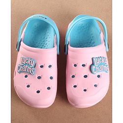 Pine Kids Clogs Text Patch - Light & Dark Pink