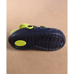 Pine Kids Clogs Cactus Patch - Navy Blue Light Green