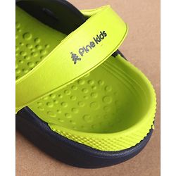 Pine Kids Clogs Cactus Patch - Navy Blue Light Green