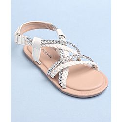 Pine Kids Sandals With Velcro Closure - White