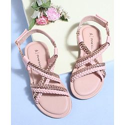 Pine Kids Sandals With Velcro Closure - Pink