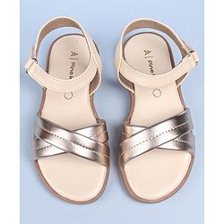 Pine Kids Party Wear Sandals - Gold