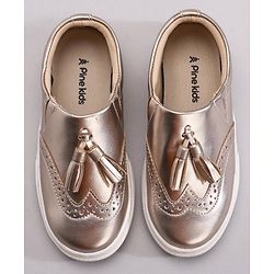 Pine Kids Pull On Casual Chunky Sole Shoes - Golden