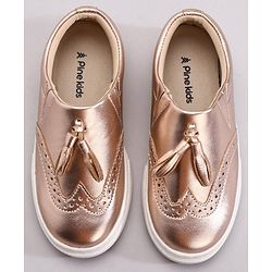 Pine Kids Pull On Casual Chunky Sole Shoes - Rose Gold