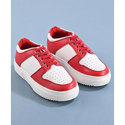Pine Kids Slip On Casual Shoes  - Red White