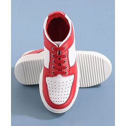 Pine Kids Slip On Casual Shoes  - Red White