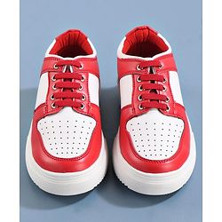 Pine Kids Slip On Casual Shoes  - Red White