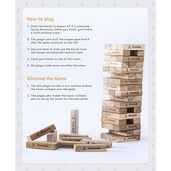 Pine Kids Premium 54 Blocks Wooden Stacking & Tumbling Tower Game for Kids |Tumbling Tower Game for Kids| Challenging Balancing Puzzle Game | BIS Certified | Birthday Gift | 5 Years+