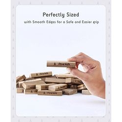 Pine Kids Premium 54 Blocks Wooden Stacking & Tumbling Tower Game for Kids |Tumbling Tower Game for Kids| Challenging Balancing Puzzle Game | BIS Certified | Birthday Gift | 5 Years+