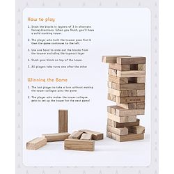Pine Kids Premium 39 Blocks Wooden Stacking & Tumbling Tower Game for Kids |Tumbling Tower Game for Kids| Challenging Balancing Puzzle Game | BIS Certified | Birthday Gift | 3 Years+