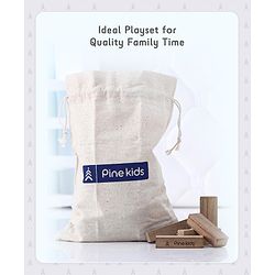 Pine Kids Premium 39 Blocks Wooden Stacking & Tumbling Tower Game for Kids |Tumbling Tower Game for Kids| Challenging Balancing Puzzle Game | BIS Certified | Birthday Gift | 3 Years+