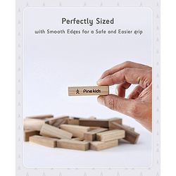 Pine Kids Premium 39 Blocks Wooden Stacking & Tumbling Tower Game for Kids |Tumbling Tower Game for Kids| Challenging Balancing Puzzle Game | BIS Certified | Birthday Gift | 3 Years+