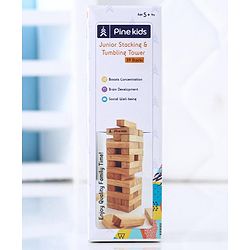 Pine Kids Premium 39 Blocks Wooden Stacking & Tumbling Tower Game for Kids |Tumbling Tower Game for Kids| Challenging Balancing Puzzle Game | BIS Certified | Birthday Gift | 3 Years+