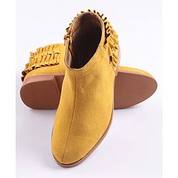 Pine Kids Frilled Winter Boots - Yellow