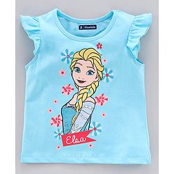 Pine Kids Girls  Half Sleeves tees 7-8Y Blue Radiance