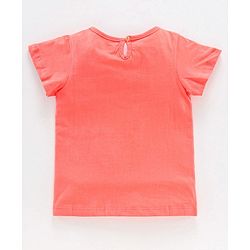 Pine Kids Half Sleeves Bio Wash Top & Legging Set Butterfly Print - Peach Blue