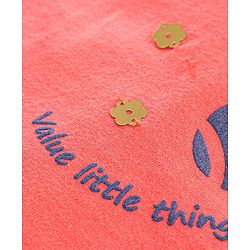 Pine Kids Half Sleeves Bio Wash Top & Legging Set Butterfly Print - Peach Blue