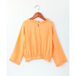 Pine Kids Full Sleeves Embroidery Top - Yellow