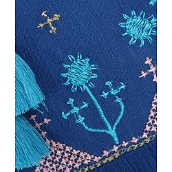 Pine Kids Half Sleeves Premium Embroidered Top - Blue