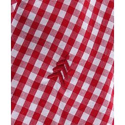 Pine Kids Full Sleeves Checks Shirt With Inner Tee - Red