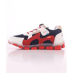Pine Kids Sports Shoes with LED Lights - White Red