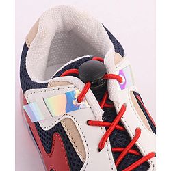 Pine Kids Sports Shoes with LED Lights - White Red