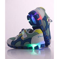 Pine Kids Sports Shoes with LED Lights - White Red