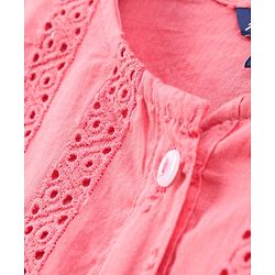 Pine Kids Full Sleeves Schiffli Top - Rose Pink