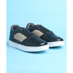 Pine Kids Slip On Casual Shoes Logo Design - Black