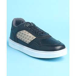 Pine Kids Slip On Casual Shoes Logo Design - Black