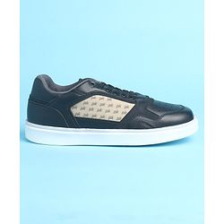 Pine Kids Slip On Casual Shoes Logo Design - Black