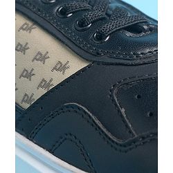 Pine Kids Slip On Casual Shoes Logo Design - Black