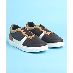 Pine Kids Slip On Casual Shoes Color Block - Brown