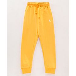 Pine Kids Full Length Bio Wash Track Pants Solid - Yellow Blue