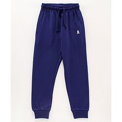 Pine Kids Full Length Bio Wash Track Pants Solid - Yellow Blue