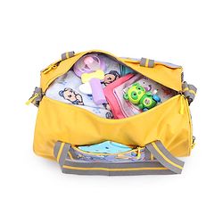 Pine Kids Printed Duffle Bag for 1 Day Trip - Yellow