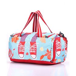 Pine Kids Duffle Bag with Shoe Compartment for 1 Day Trip  - Blue