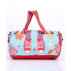 Pine Kids Duffle Bag with Shoe Compartment for 1 Day Trip  - Blue