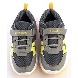 Pine Kids Sports Shoes - Dark & Light Grey