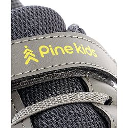 Pine Kids Sports Shoes - Dark & Light Grey