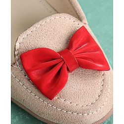 Pine Kids Bellies & Peep Toes Bow Applique - Cream