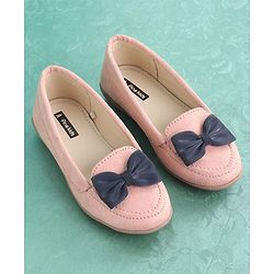 Pine Kids Bellies & Peep Toes Bow Applique - Pink