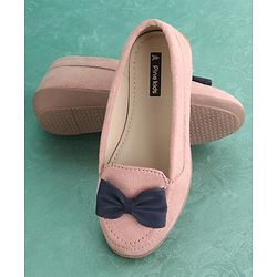 Pine Kids Bellies & Peep Toes Bow Applique - Pink