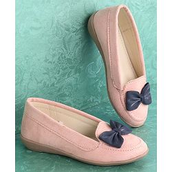Pine Kids Bellies & Peep Toes Bow Applique - Pink